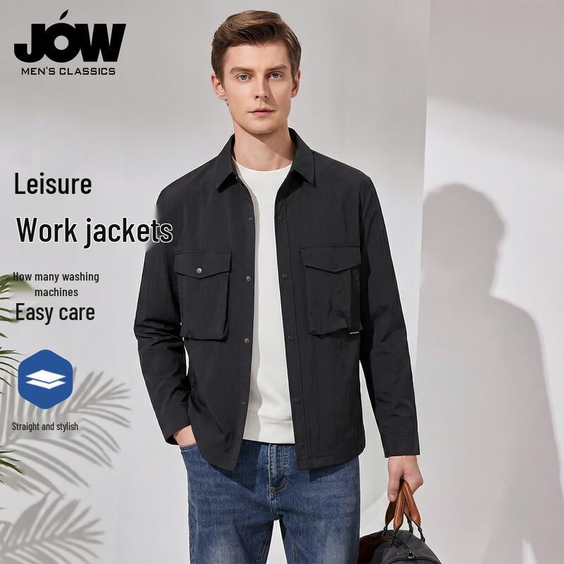 

JOW Men s Multi-Pocket Lapel Utility Jacket XL