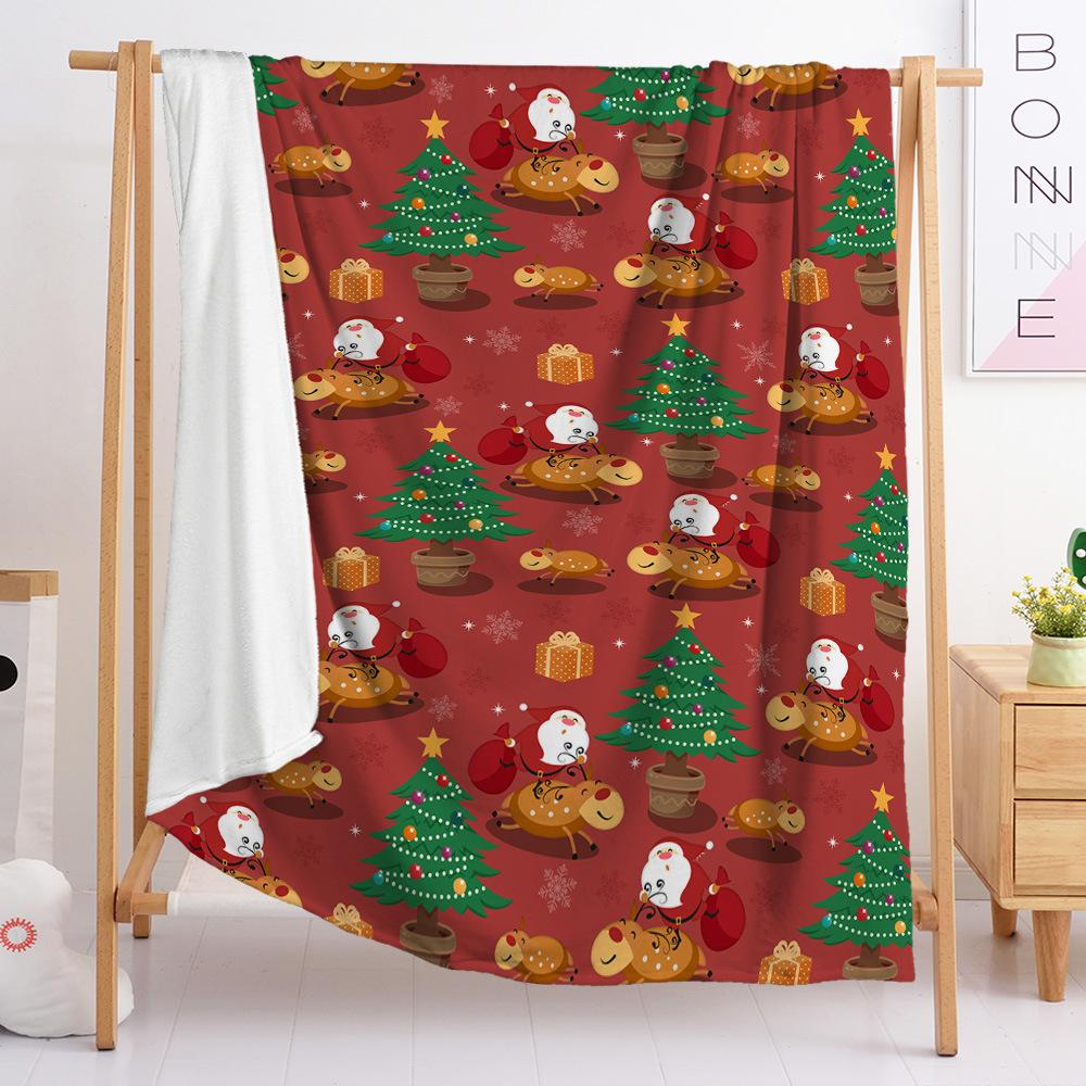 3D Digital Printed Christmas Blanket Flannel Blanket Fur Blanket Spring And Autumn
