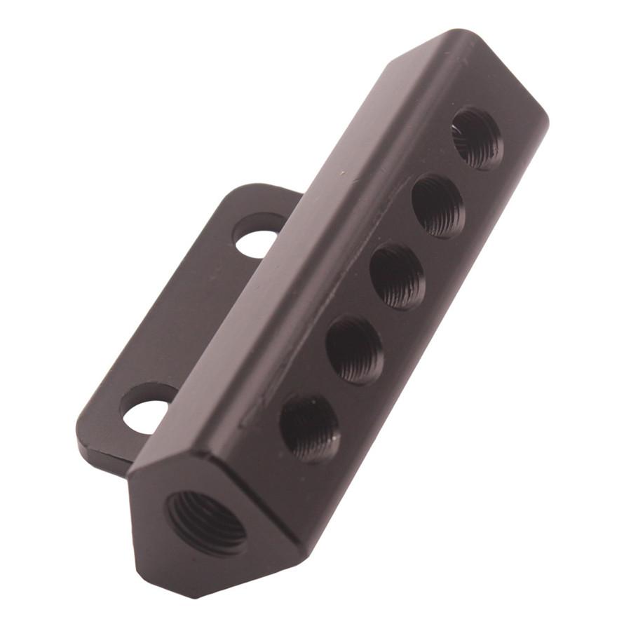 Black 5 Port Car Vacuum Block Manifold Intake Fuel Gas Wastegate Turbo Boost