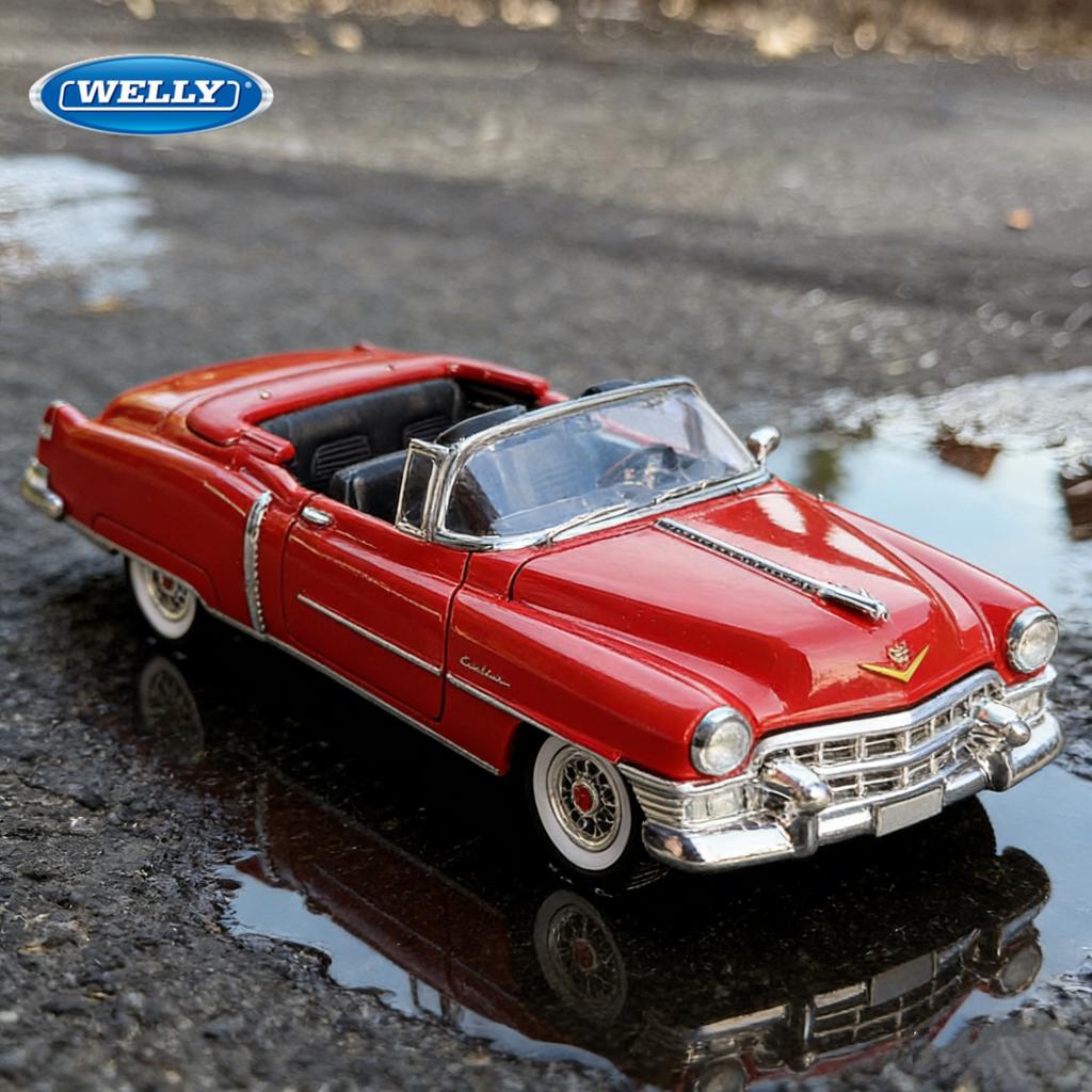Welly 1/24 1953 Cadillac Eldorado Alloy Miniature Car Model Diecast Metal Scale Model Car Diecast Metal Static Collection Childr