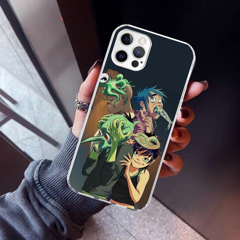 Gorillaz Anime Phone Case for Apple iPhone 17 Air 16 16E 15 14 Plus 13 Mini 12 11 Pro Max 7 8 + SE 2020 Soft Cover Fundas 16 15
