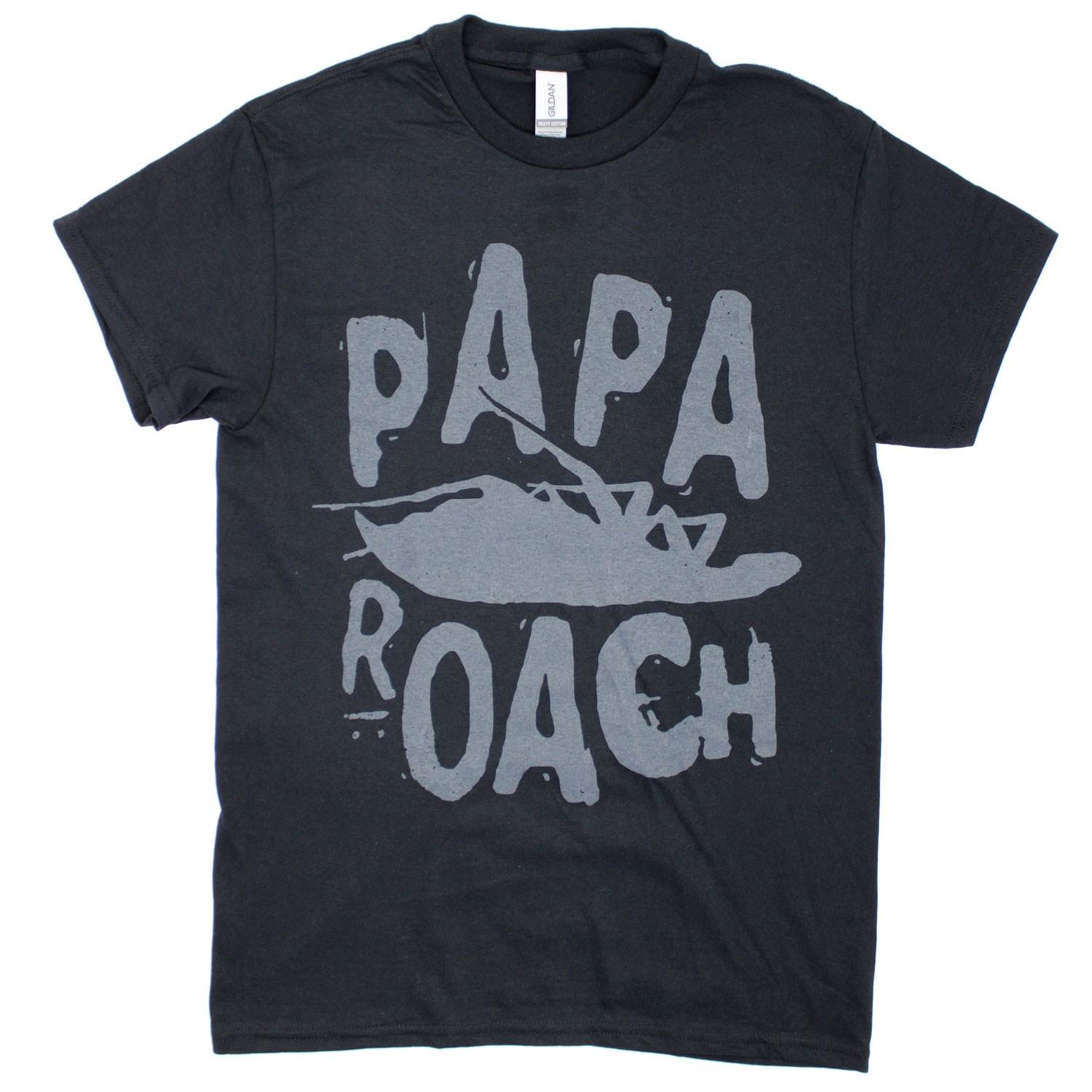 Men s Papa Roach Black T-shirt Small Black L