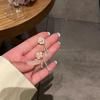 2024 Trendy Rhinestone Tassel Camellia Earrings for Women