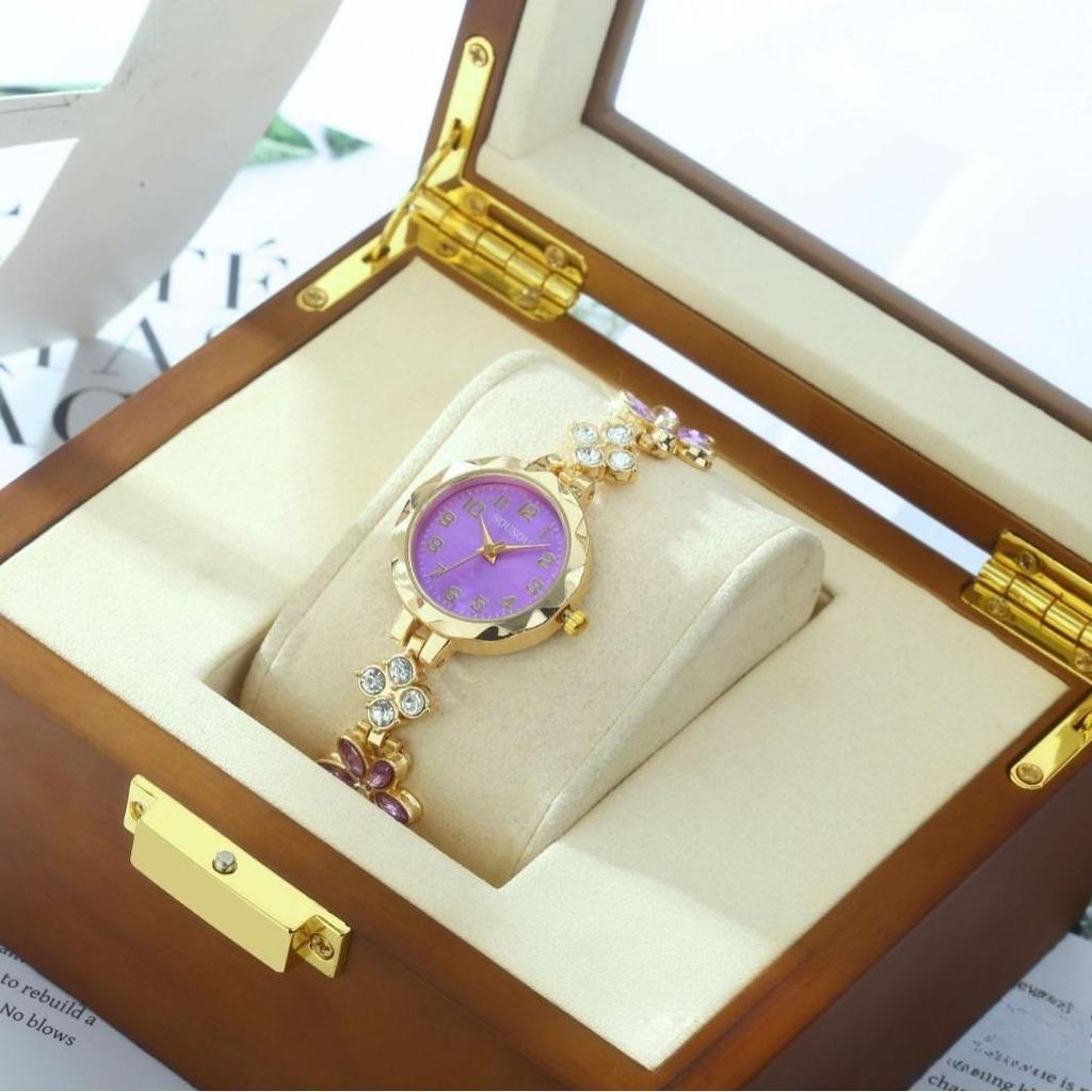 Crystal Rhinestone Bracelet Watches Women Wristwatch Ladies Quartz Watch