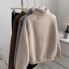 Thickened Velvet Sweatshirt Jacket Zipper Collar Warm Casual Autumn Winter Commute Women's