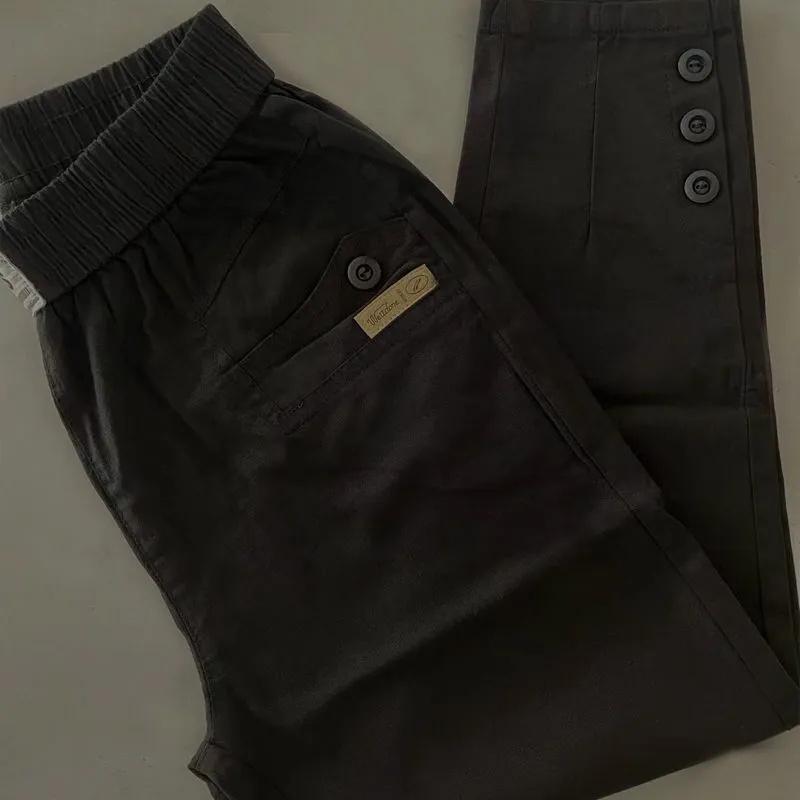 

Женские брюки с высокой талией из хлопка и конопли, повседневные, облегающие, с высокой посадкой, женские свободные брюки-шаровары, женские брюки XXXL