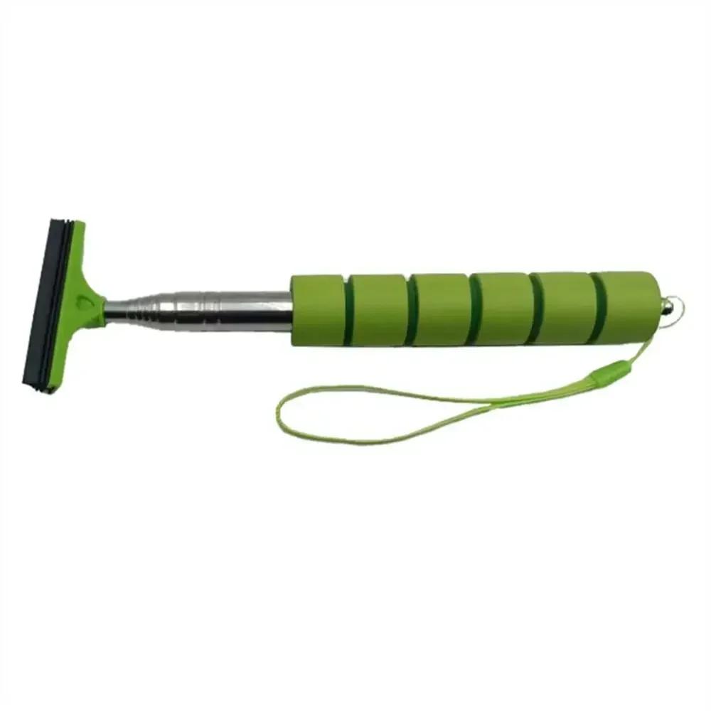 1pcs Car Rearview Mirror Handheld Wiper Stainless Steel Retractable Retractable Layered Brush Head Window Cleaning Brush