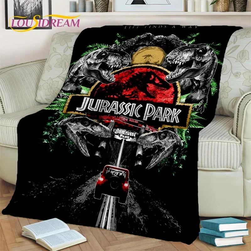 Jurassic Park Dinosaur 3D Cartoon Blanket,Flannel Throw Blanket for Home Bedroom Bed Sofa Picnic Office Hiking Leisure Nap Gift