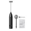 Electric Stirrer Milk Frother Handheld Stainless Steel Mixer Low Noise Rechargeable Electric Coffee Household Egg Whisk