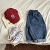 Boys Girls Toddlers Loose Pants Fashion Summer Baby Boys and Girls Baby Foreign Denim Pants