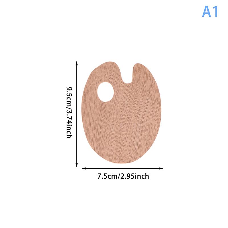 

Деревянная палитра для красок с отверстием для большого пальца Деревянная палитра для рисования Смешивание цветов Овальная Квадратная Палитра-лоток для масляных красок Палитра для акварели