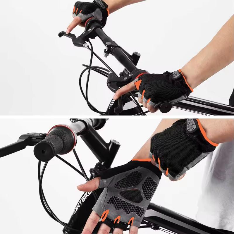 Guanti da Ciclismo Antiscivolo Ammortizzanti Traspiranti Mezza Dita Guanti da Bici Mtb Guanti Sportivi Manopole Guanti da Ciclismo Bicicletta