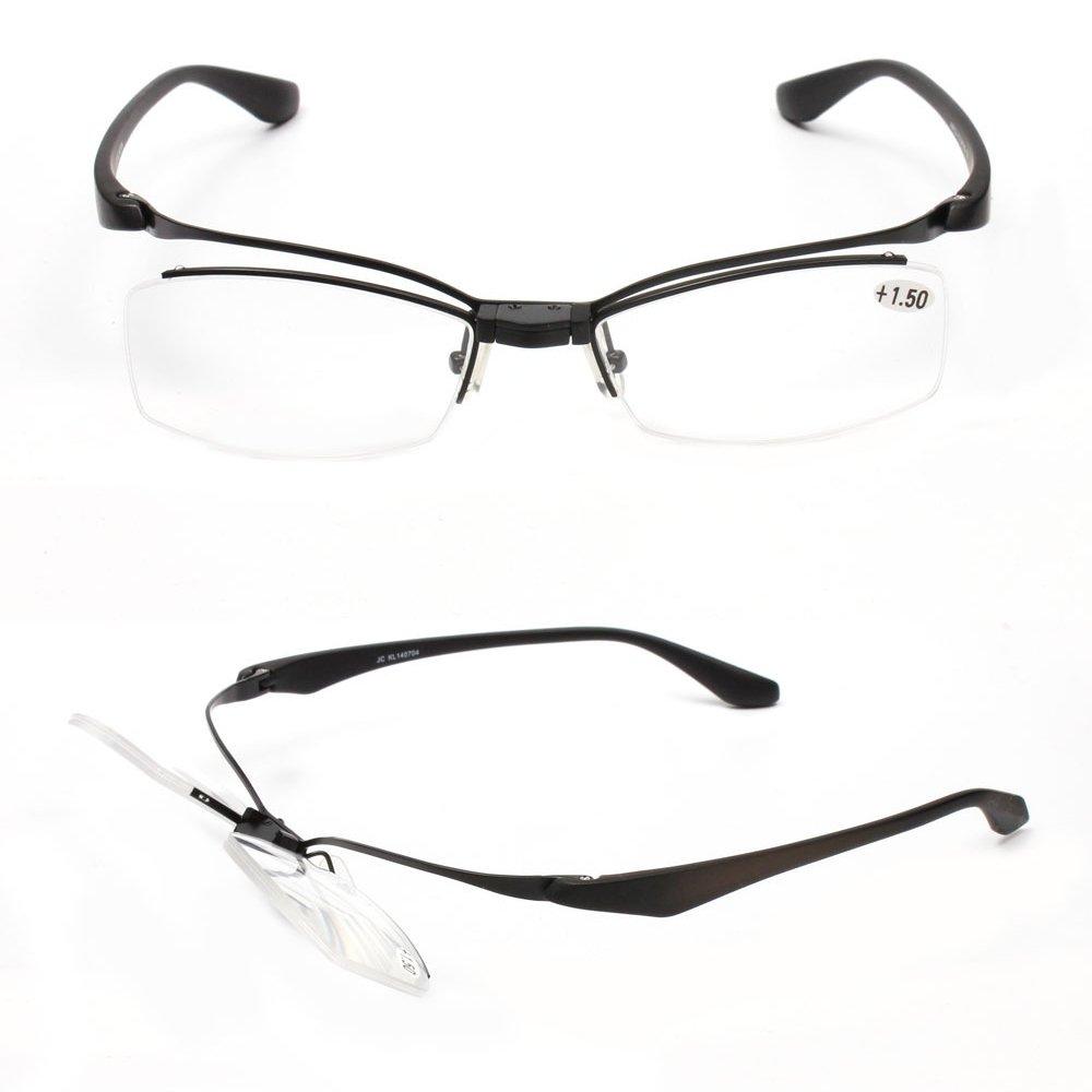 Yellowrock Reading Glasses for Women and Stylish Senior Power Range To Black Flip-Up Men, Glasses, "+1.0 +3.5" (+1.5),