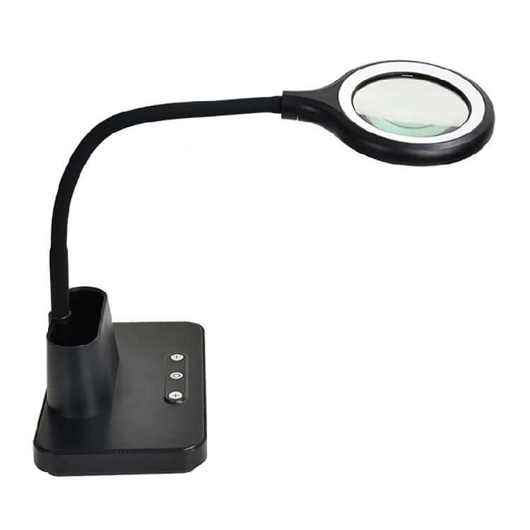 USB Charging 5 Times Zoom Magnifying Tool With Selectable Light Tone For Detailed Work Crafts Reading Elderly Artisans