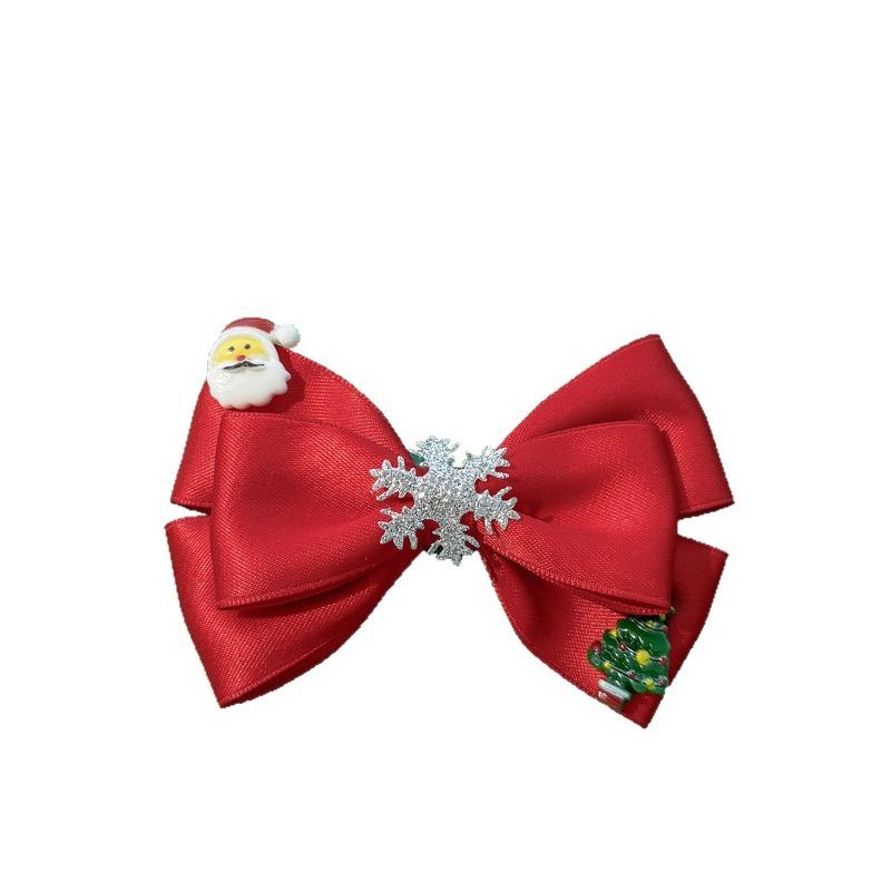 Christmas Style Bow, Sweet Princess Side Bangs, Cute Snowflakes, Santa Claus Hair Accessories, Creative Interesting Decorations
