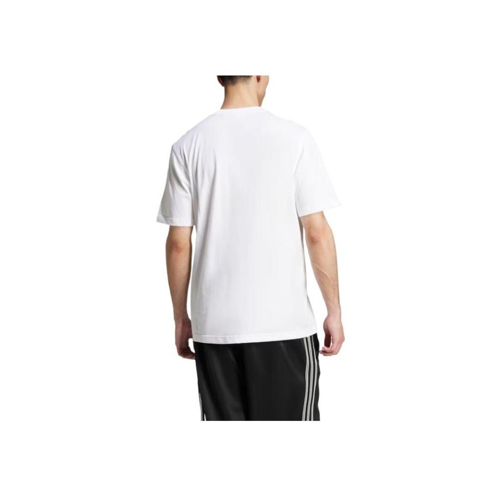 Adidas Originals Trefoil Essentials Tee Series Simple Brand Logo Comfortable Fashion Knit Crew Neck Short Sleeve T-Shirt Men Tops White JI8544