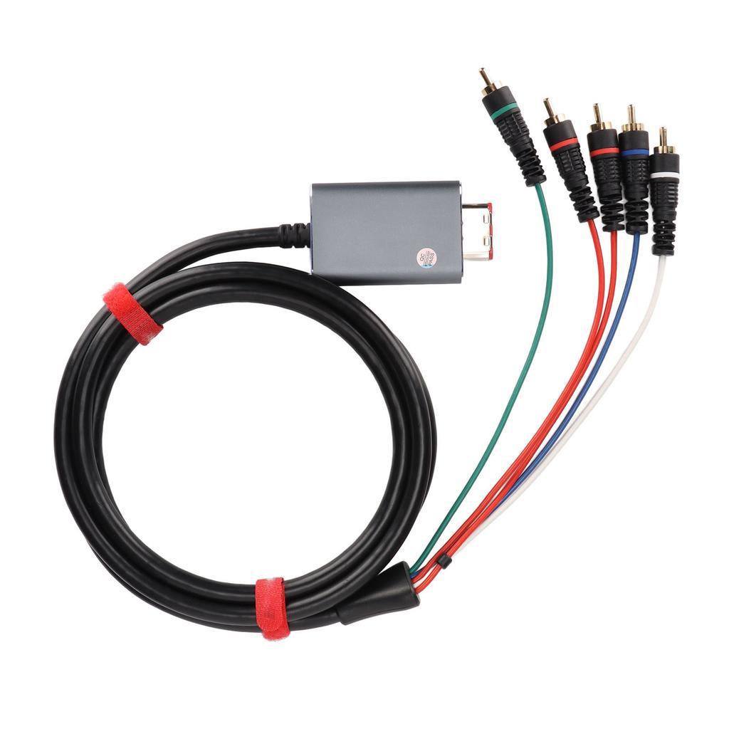 Component Cable 1.8m 5.9ft Double Shielded Plug and Play Digital AV Output Component 5RCA YPbPr Cable for GameCube