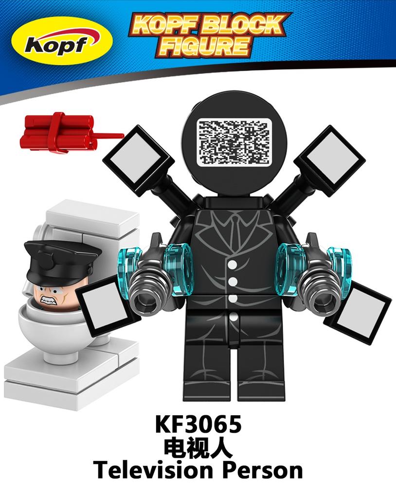 Kf6203 Toilettenmann Sound TV-Überwachungssignal Ampel Baugruppe Baustein Spielzeugbeutel