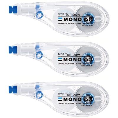 Tombow Correction 6mm MONO YS Pull Type That Feels Like a 3 X Tape, (horizontal Pen), Disposable, 10m, Packs, KCA-327 (CT-YS6 3)
