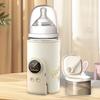Milk Warmer Portable Baby Bottle Warmer with One-Button Control USB Rechargeable Wireless Milk Heater No Water Needed Intelligent Temperature Control