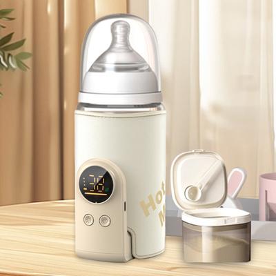 Milchwärmer Tragbarer Babyflaschenwärmer mit Ein-Knopf-Bedienung USB Wiederaufladbar Kabelloser Milchwärmer Kein Wasser Benötigt Intelligente Temperaturregelung