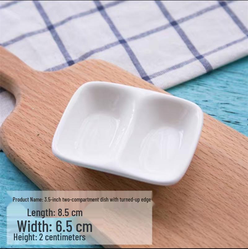 Pure White Ceramic Soy Sauce & Seasoning Dish for Hotel Use