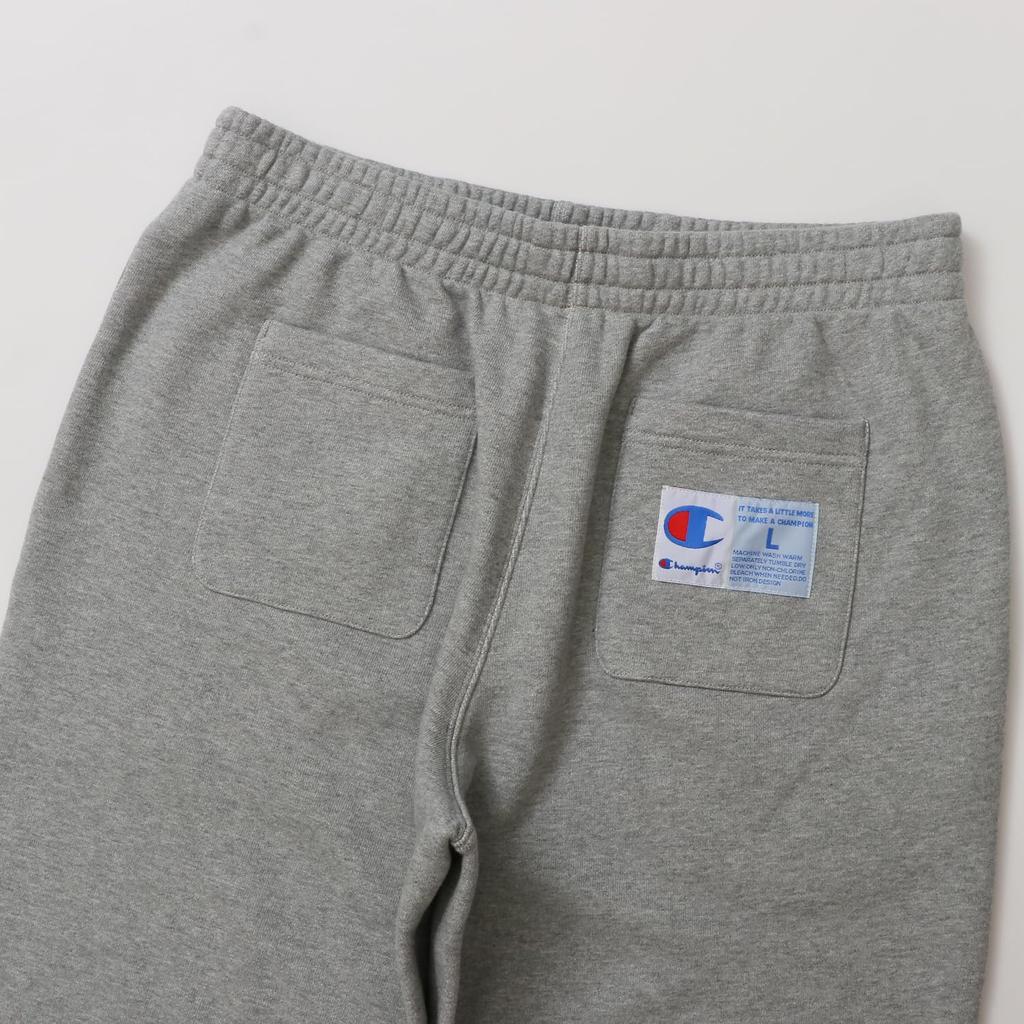 Champion Action Style Fleece Sweatpants with Oxford Men's One-Point Logo, Gray, C3-Z202