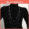 Collier Chaîne de Perles avec Design Multicouche Pour Femmes et Hommes Accessoire de Mode