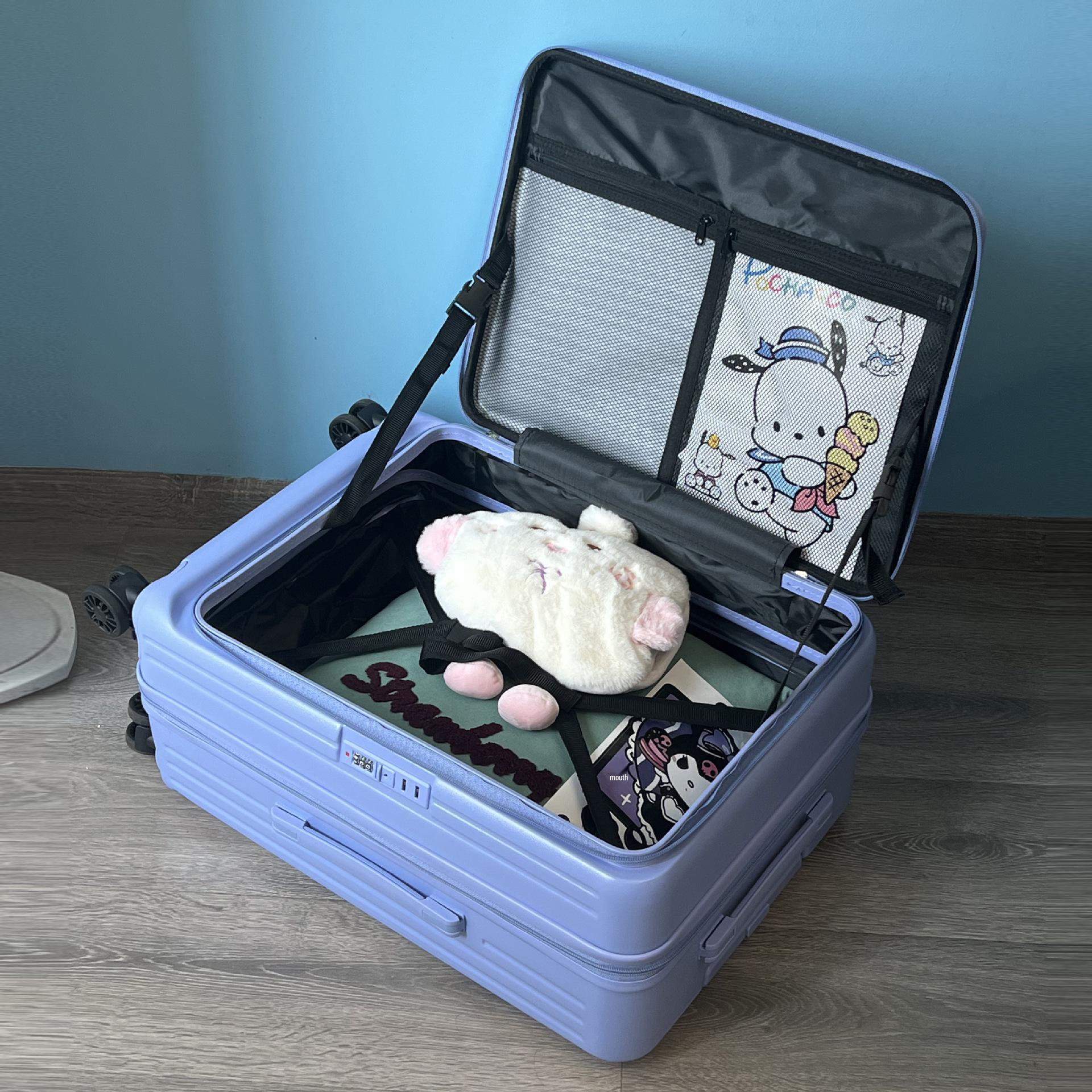 

20-дюймовый расширяемый чемодан-тележка с боковым открыванием для мужчин и женщин - Многофункциональная дорожная ручная кладь 20-inch Carry-on with YKK Anti-burst Zipper