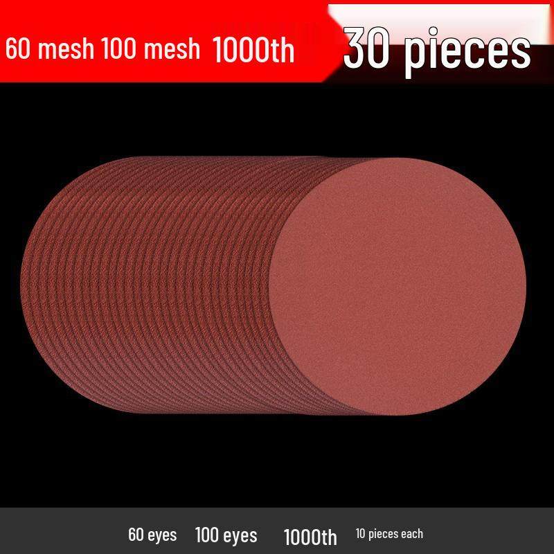 4" Sandpaper Flocking Woodworking Polisher with Self-Adhesive Hook & Loop Angle Grinder Sanding Discs