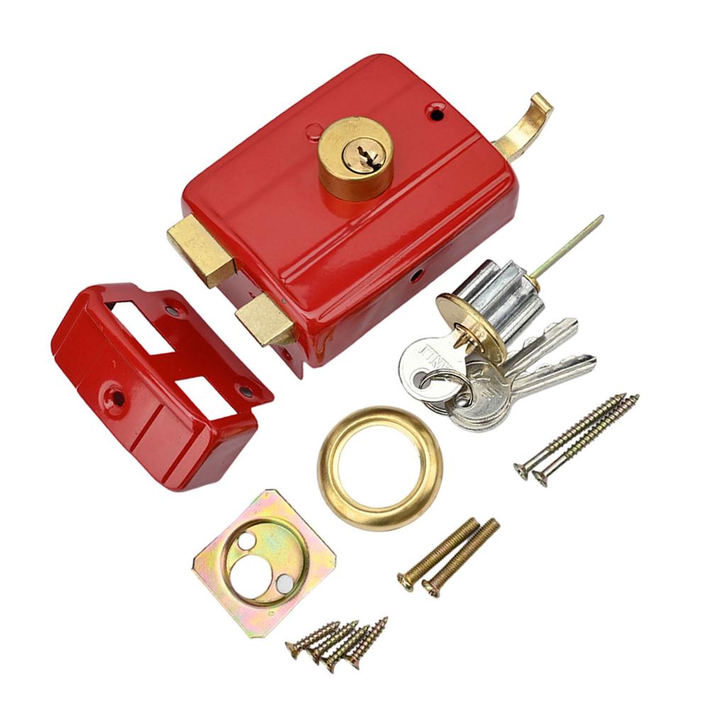 Heavy Duty Iron Door Lock Classic Designs Door Lock Protective Metal Core Door Lock Enhances Anti Pry Protections