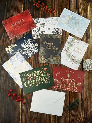 Gepersonaliseerde Kerst- & Thanksgiving Wenskaart: Creatief Gevouwen Heetfolie Ontwerp