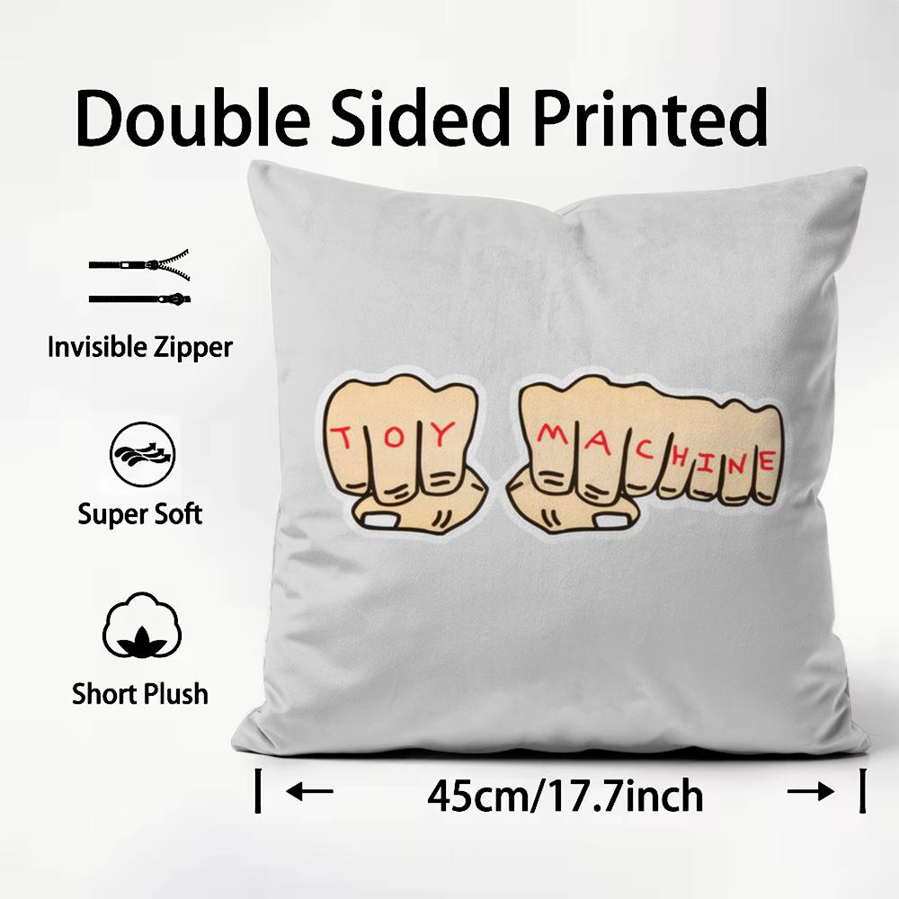 T-Toy M-MachineS S-SkateS Cushion Cover Pattern Printed Pillowcase for Living Room Sofa Cushion Cover & Bedroom Decor
