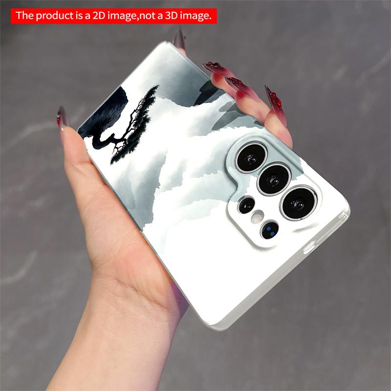 2DFlat Samsung Phone Case Mist-Covered Mountains with Resilient Pine On Cliff Applicable To Galaxy S22 S23 S24 S25ULTRA S26 A12 A13 A14 A15 A16