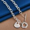 Collana a Cuore Delicata Lucidato in Argento Sterling 925 per Donna, Gioielli alla Moda per Feste e Matrimoni