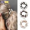 3pcs  Pearl Brimmed Hair Tie Glitter Rhinestone Decor Hair Rope Retro Style Scrunchies For Women