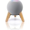 Real Wood Stand for Homepod mini,Wooden Tripod with Metal Frame,Safe Stable Holder Mount with Anti-Slip Silicone pad Protects Home pod mini Smart