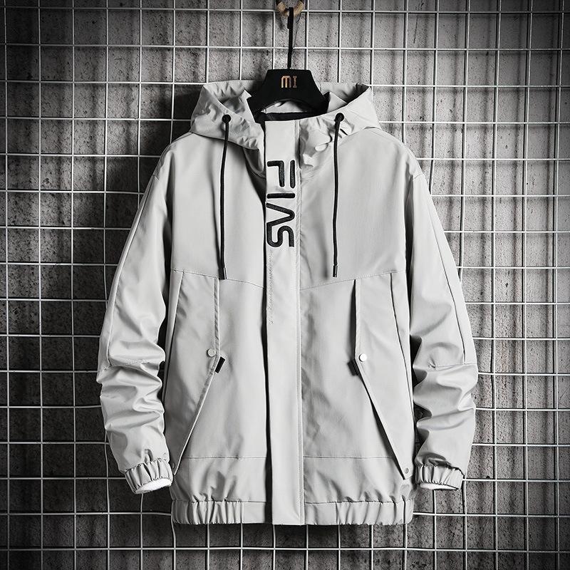 

Spring and Autumn Coat Men Korean Version of The Trend Men s Loose Cargo Jacket Autumn and Winter Handsome Casual Jacket M