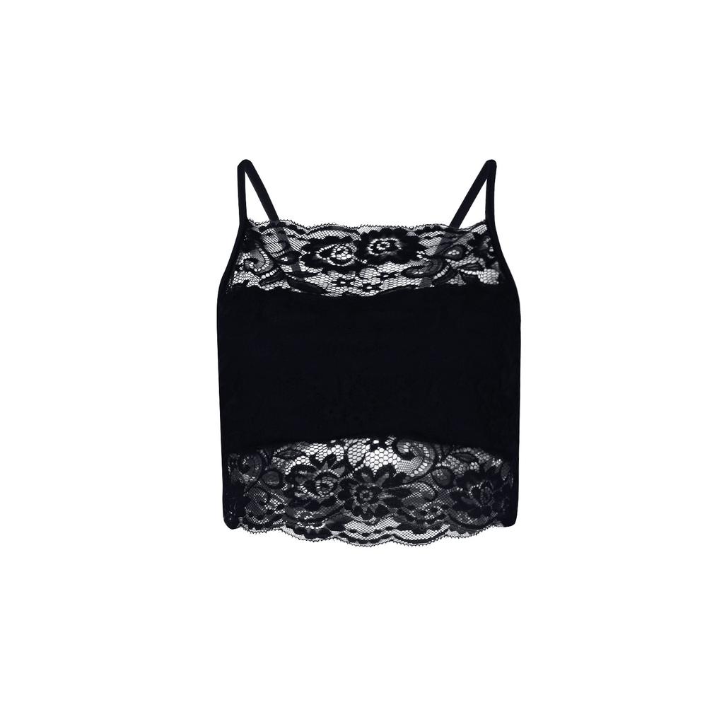 Lace Bralette For Women High Neck Camisoles Racerback Double-