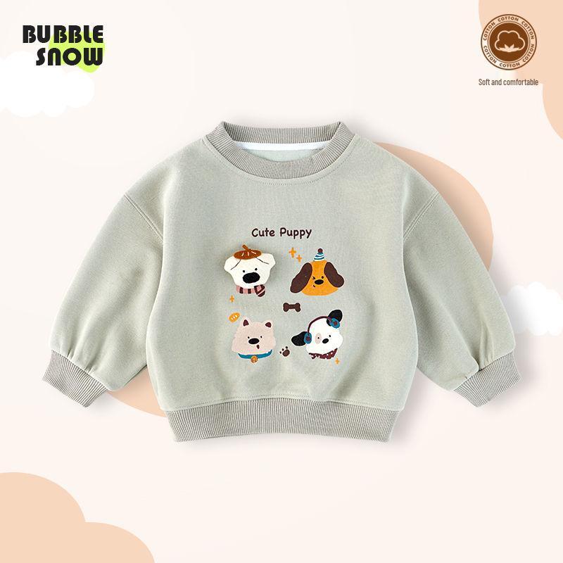 

Cartoon Bubble Snow Sweatshirt for Kids - Spring/Autumn Fashion Top for Baby Boys & Girls 90cm