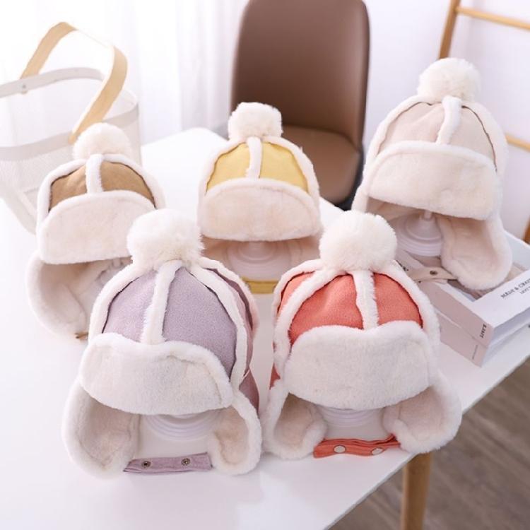 Breathable Earmuff Caps Baby Warmth Ear Flap Hat with Fleece Lining for Winter