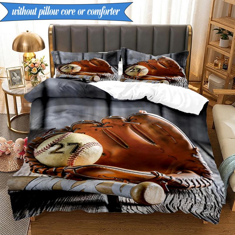 Baseball Passion And Heritage 3pcs K-pop Music Group Bedding set,Ideal for Bedroom, Dormitory,Including Duvet Cover And 2pcs Pillowcases,Fan Gifts