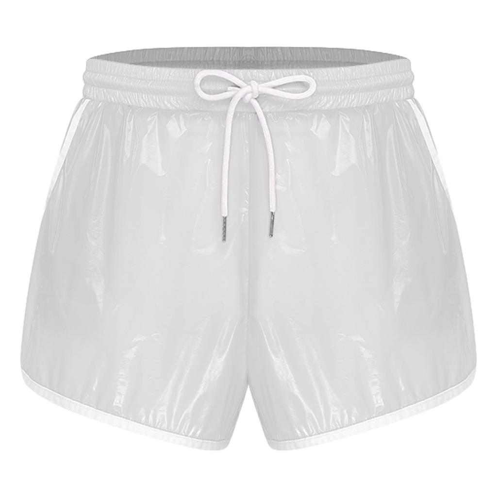 Herren Badehose Color Block Wasserdichtes Design Elastischer Bund Kordelzug Nähte Taschen Trainingsshorts