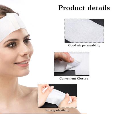 100pcs  Disposable Spa Facial Headbands Stretch Non-Woven Soft Skin Care Hair Band With Convenient Closure For Beauty Salon