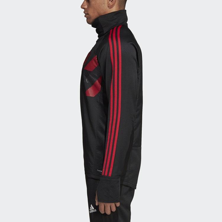 Adidas Футбольная тренировочная толстовка с высоким воротником и длинными рукавами, мужские топы, черный CW5832