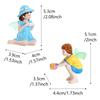2Pcs Funny Fairy Boy And Girl Statue, Fairy Garden Accessories, Resin Sculpture For Micro Landscape Flowerpot Lawn Yard Garden