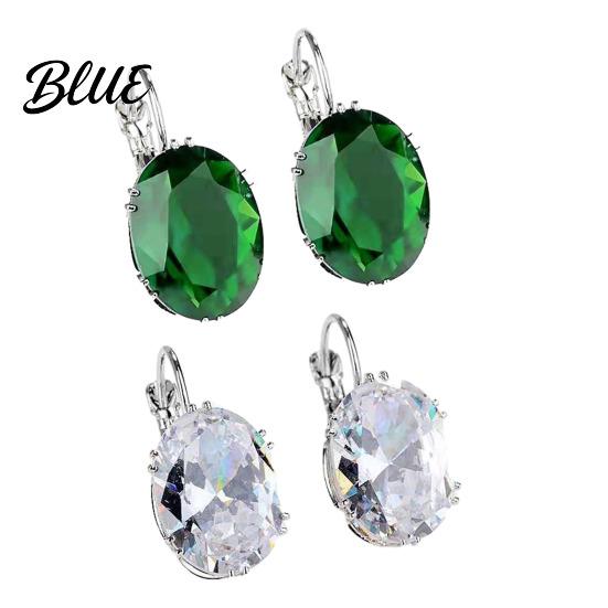 Unique Design Earrings 46024 Pairs Teardrop Lightweight Sparkling Cubic Drop