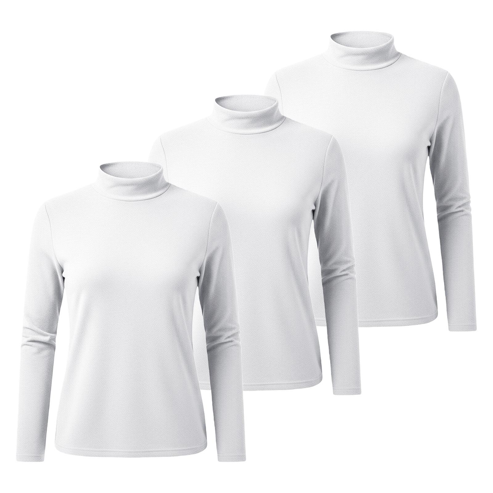 

Women s Winter German Velvet Long Sleeve T-shirt Warm Bottom Top XL белый