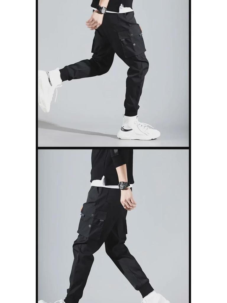 Men's Trendy Summer Overalls: Stylish Korean Loose-Fit Casual Trousers