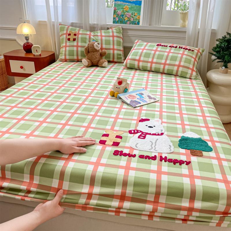 2026 Cotton-Like Embroidered Coarse Cloth Towel Bed Sheet